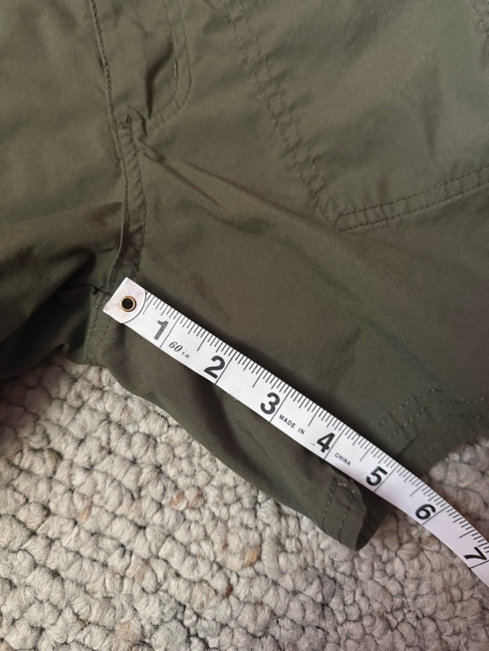 Prana Olive Green Utility Mid-Rise Shorts - Picture 6 of 6